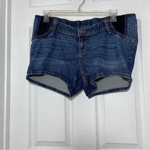 Isabel Maternity by Ingrid & Isabel Dark Blue Denim Maternity Jean Shorts